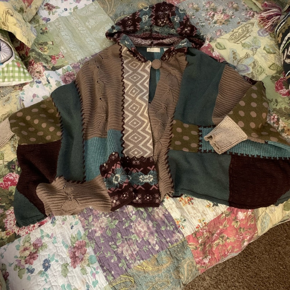 Anthropologie Sleeping On Snow Poncho OS S… - Picture 2 of 8